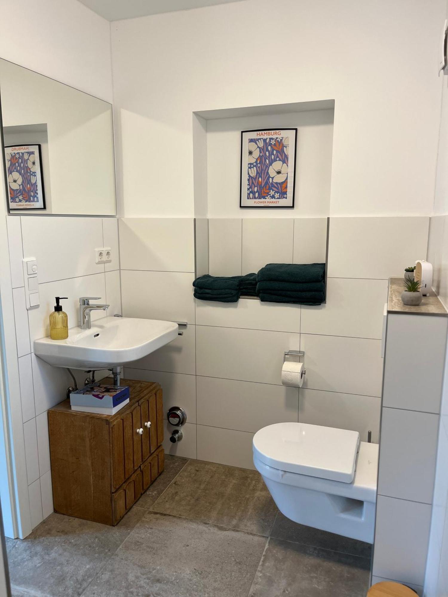 Fewo Brauel Am Nordpfad Zevener Geest - Ruhige, Moderne 2 Zimmer Wohnung, Ladestation, Parkplatz, Wlan, Garten Exterior foto